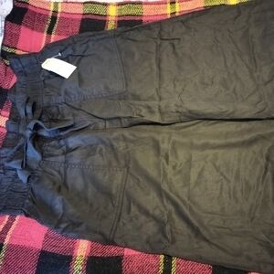 Sheroes NWT Time And Tru Black Wide-leg Capris Pants Sz. 12-14